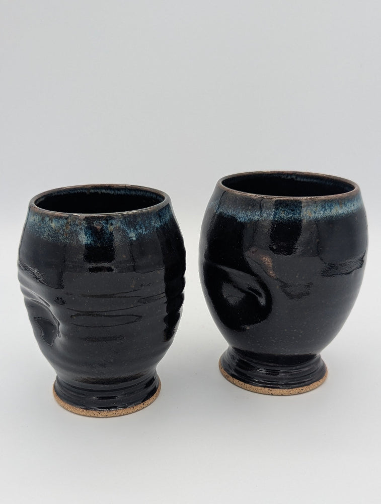 Handcrafted Black Footed Ceramic Tumbler