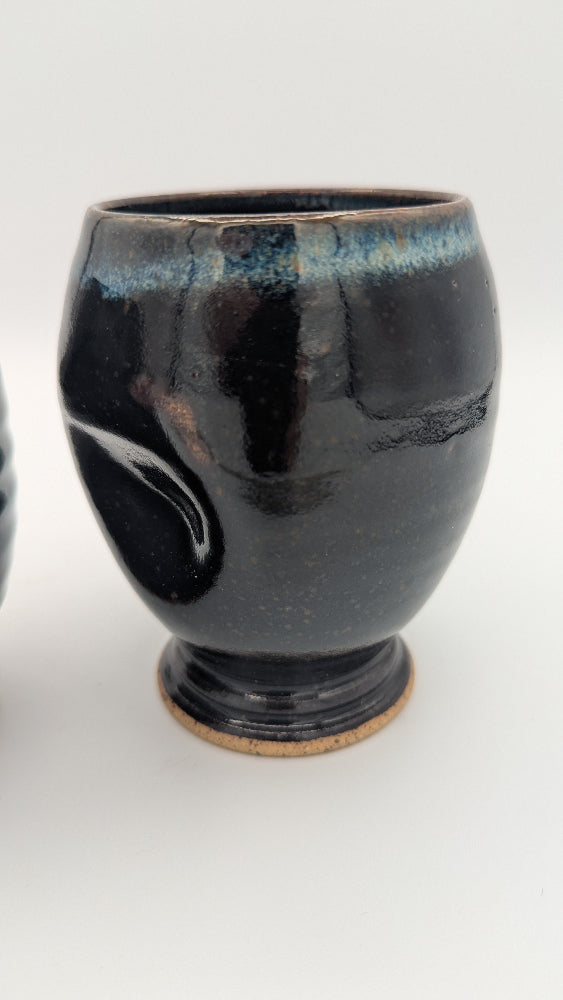 Handcrafted Black Footed Ceramic Tumbler