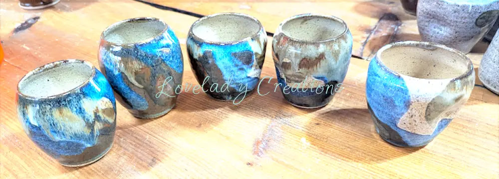 Mountain Glazed Unglazed Wine Cup Mugs