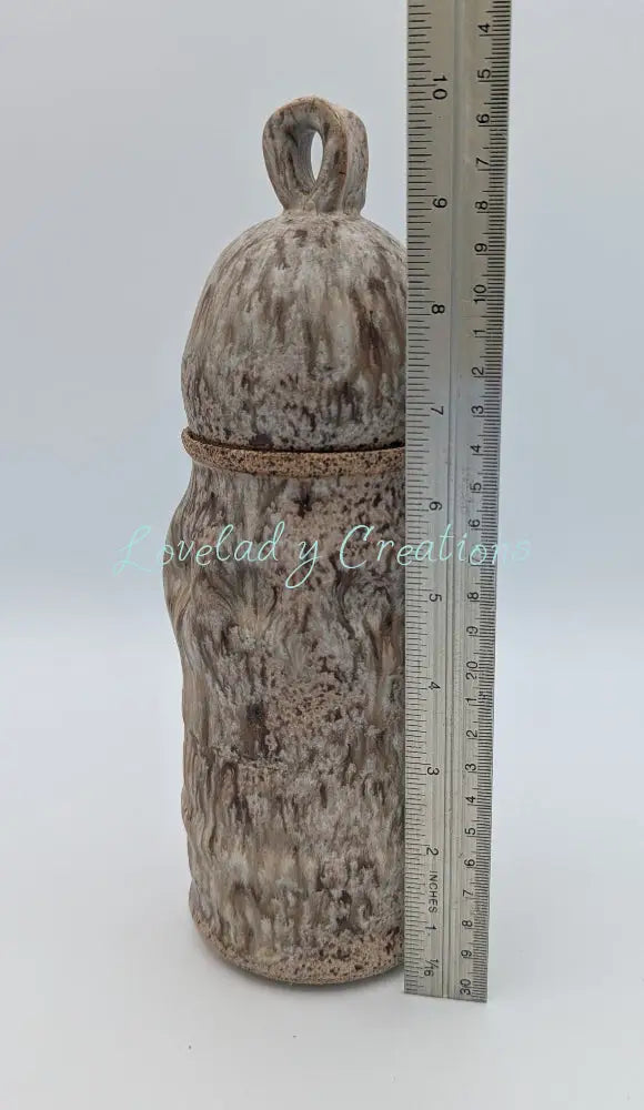 Rustic Chic Textured Ceramic Canister with Loop Handle Lid Cannister