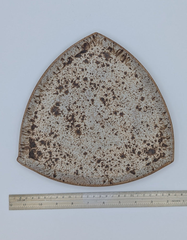 Artisan Speckled Triangular Appetizer/Dessert Plate