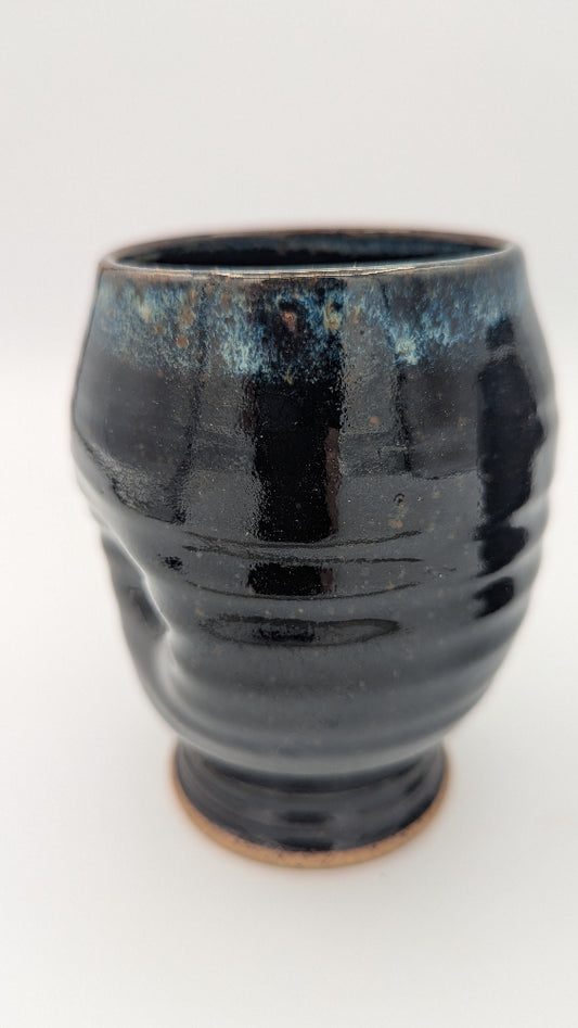 Handcrafted Black Footed Ceramic Tumbler