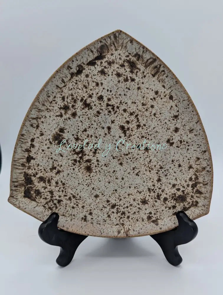 Artisan Speckled Triangular Appetizer/Dessert Plate Plate