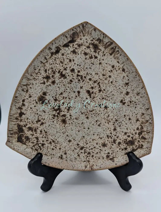 Artisan Speckled Triangular Appetizer/Dessert Plate Plate