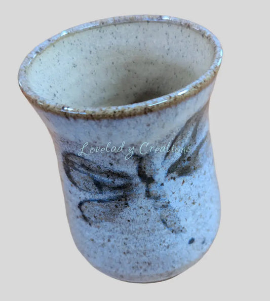 Dragonfly Unglazed Wine Cup Medium / Blue / Dragonfly