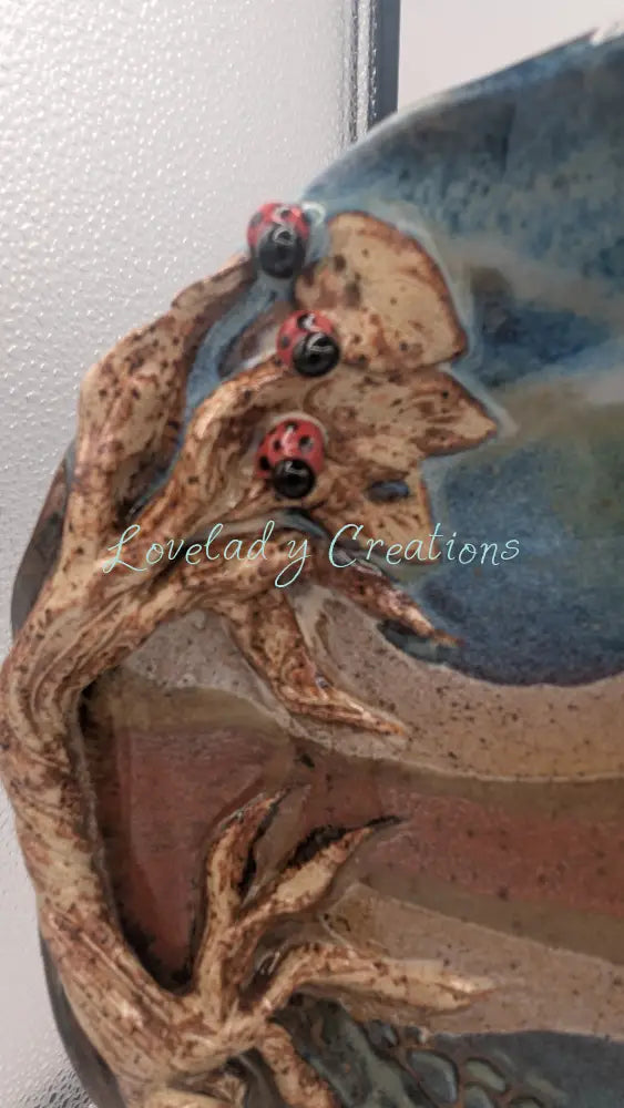Handcrafted ’Beautiful Day in the Mountains’ Scenic Serving Platter Platter
