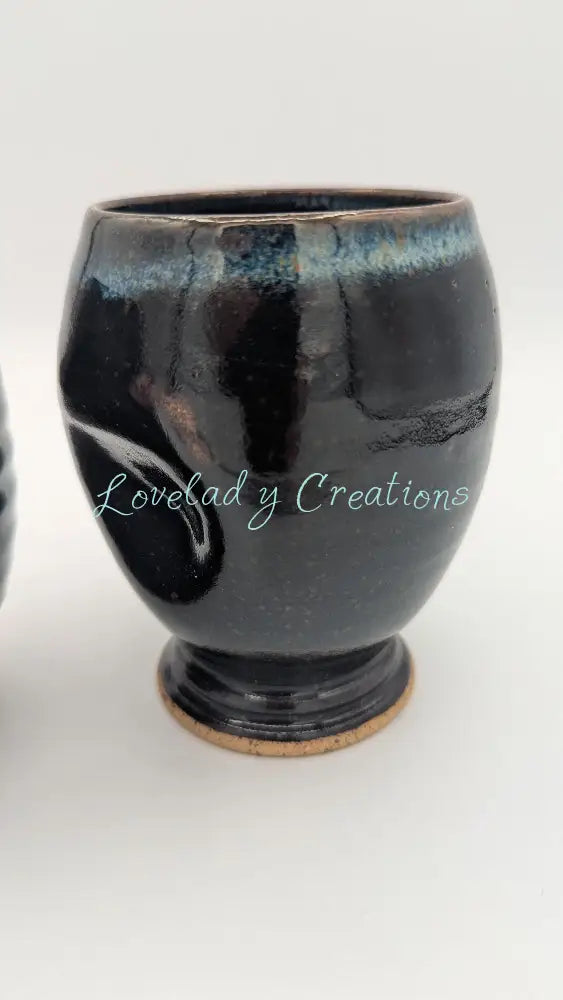 Handcrafted Black Footed Ceramic Tumbler Tumblers