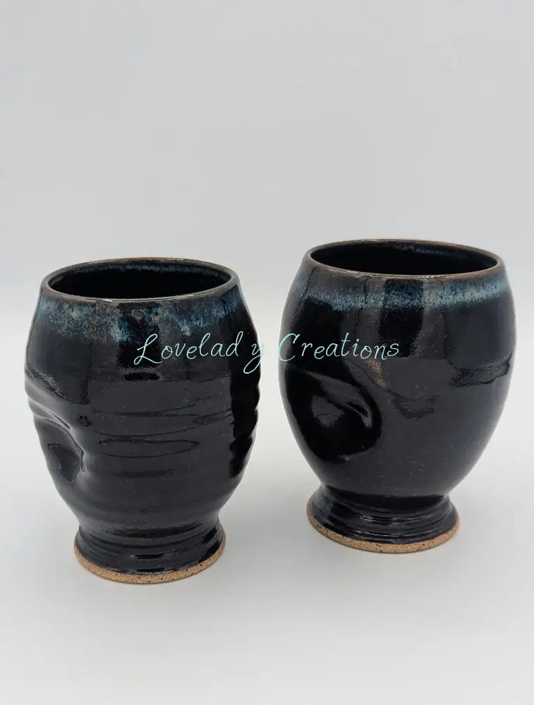 Handcrafted Black Footed Ceramic Tumbler Tumblers