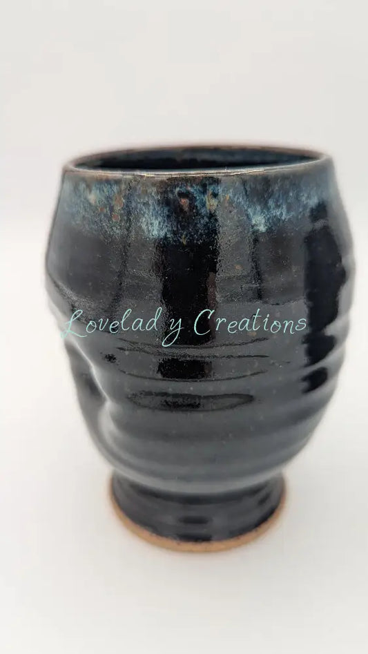Handcrafted Black Footed Ceramic Tumbler Tumblers