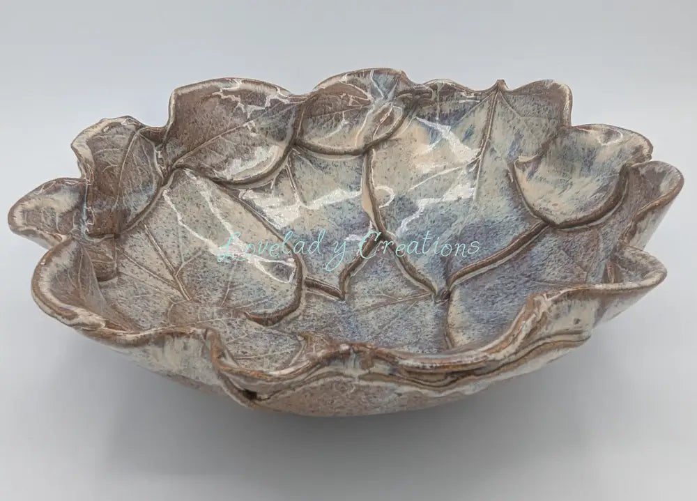 Handcrafted Ceramic ’Autumn Canopy’ Leaf Bowl Platter
