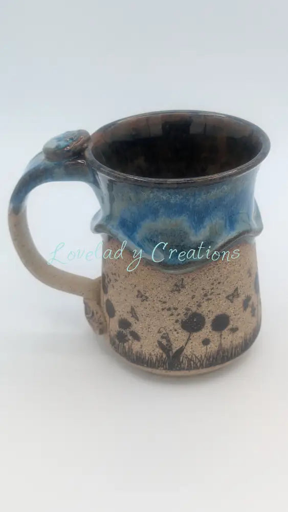 Handcrafted ’Wildflower Meadow’ Stoneware Mug Mugs