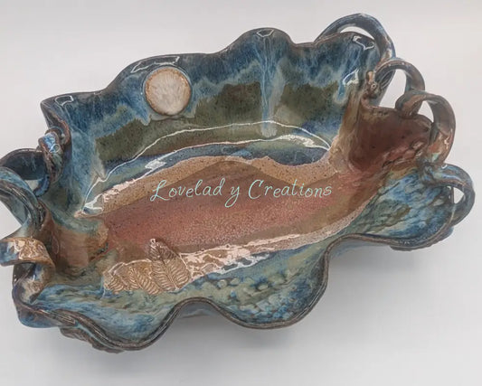 Moon Over The Mountain Streams Platter