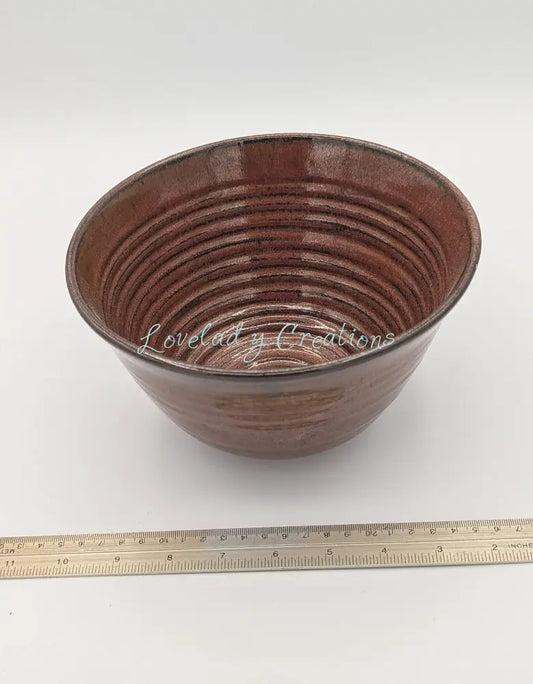 Rustic Chic Hand-Thrown Ceramic Bowl in Warm Earth Tones Bowl